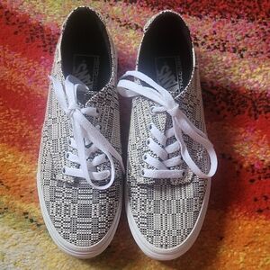 Vans Women's Black and White Sneakers
